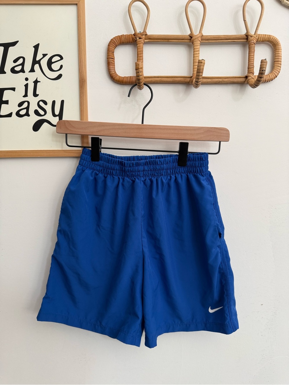 Nike - lightweight blue dri fit shorts with side trim detail
